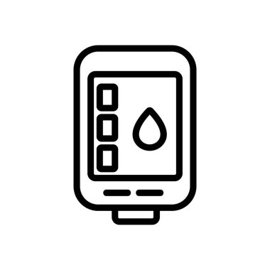 hemeglobin ikon vektörü. İzole edilmiş kontür sembolü gösterimi