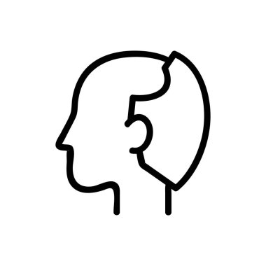 Kellik ikonu vektörü. İzole edilmiş kontür sembolü gösterimi