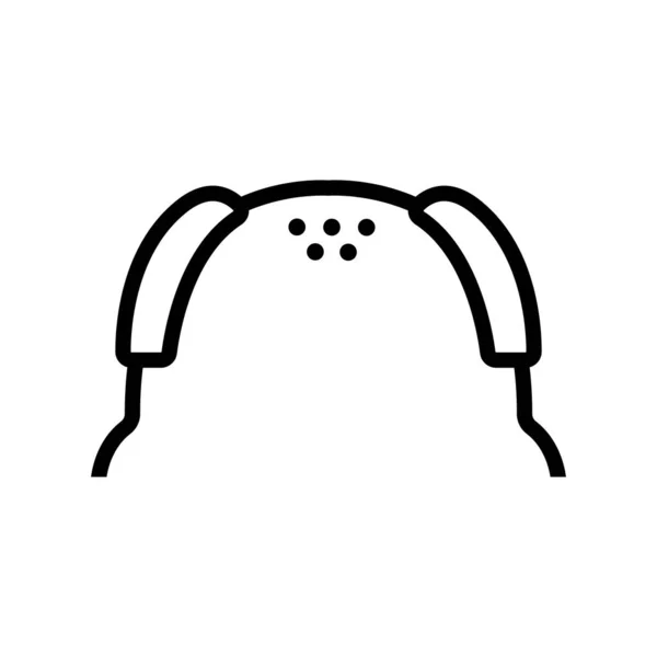 Vetor de ícone de perda de cabelo. Isolado contorno símbolo ilustração — Vetor de Stock