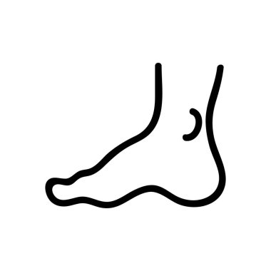 Ayak ikonu vektörü. İzole edilmiş kontür sembolü gösterimi