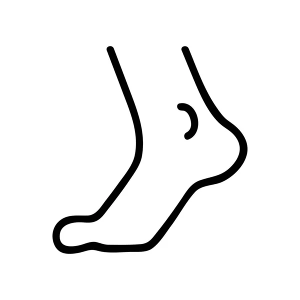 Pie icono vector. Ilustración del símbolo de contorno aislado — Archivo Imágenes Vectoriales