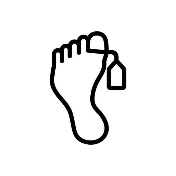 Foot death icon vector. Isolated contour symbol illustration — Stock Vector