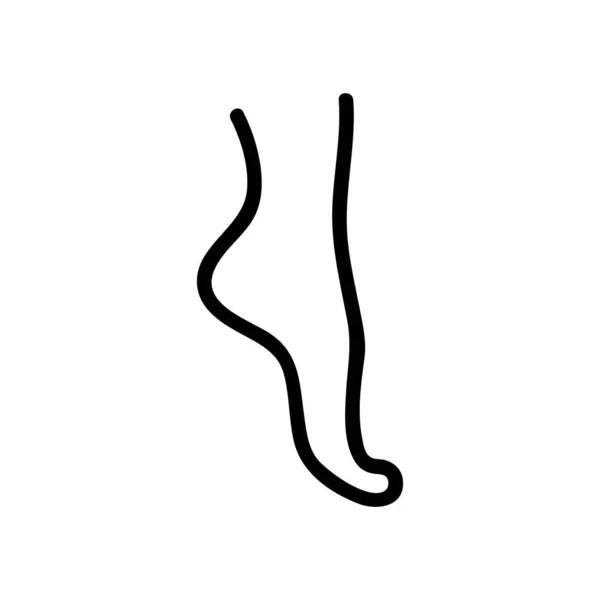 足のバレエアイコンベクトル。独立した輪郭シンボルイラスト — ストックベクタ