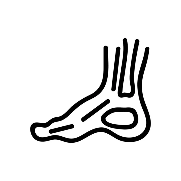 Vecteur d'icône de pied. Illustration de symbole de contour isolé — Image vectorielle