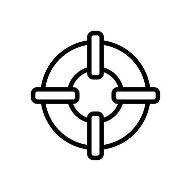 Hayat çizgisi ikonu vektörü. İzole edilmiş kontür sembolü gösterimi