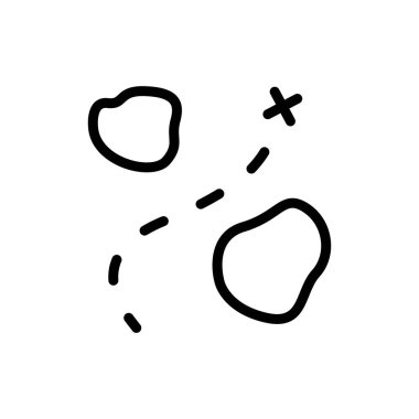 Yol Seyahat Simgesi Vektörü. İzole edilmiş kontür sembolü gösterimi