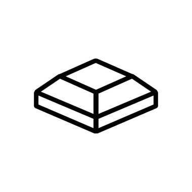 Çikolata ikonu vektörü. İzole edilmiş kontür sembolü gösterimi