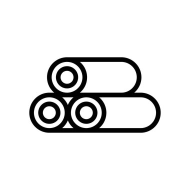 Ağaçların ikon vektörünü kesmek. İzole edilmiş kontür sembolü gösterimi