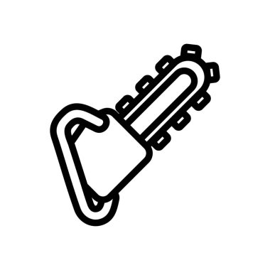 Testere simgesi vektörü. İzole edilmiş kontür sembolü gösterimi