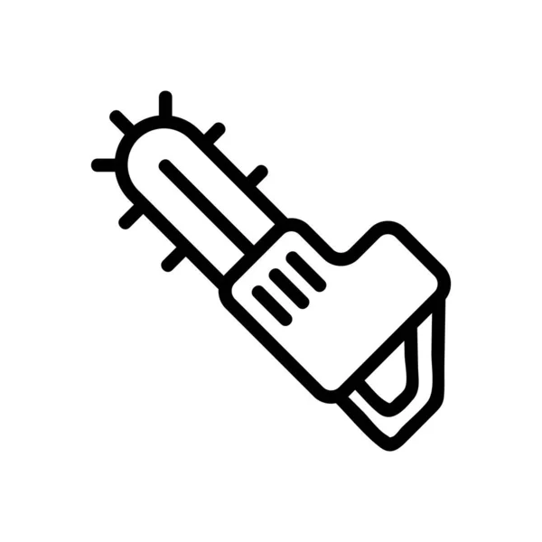 Vektor ikony řetězové pily. Izolovaný obrysový symbol ilustrace — Stockový vektor