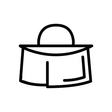 Arı ikonu vektörü. İzole edilmiş kontür sembolü gösterimi