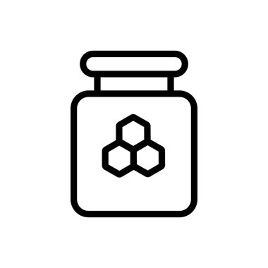 Bal ikonu vektörü. İzole edilmiş kontür sembolü gösterimi