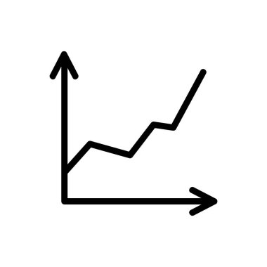 grafik simgesi vektörü. İzole edilmiş kontür sembolü gösterimi