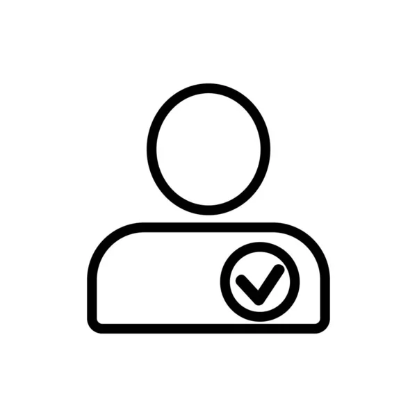 Candidato icono electoral vector. Ilustración del símbolo de contorno aislado — Vector de stock