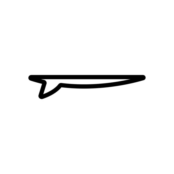 Surfboard sea beach icon vector. Изолированная контурная иллюстрация — стоковый вектор