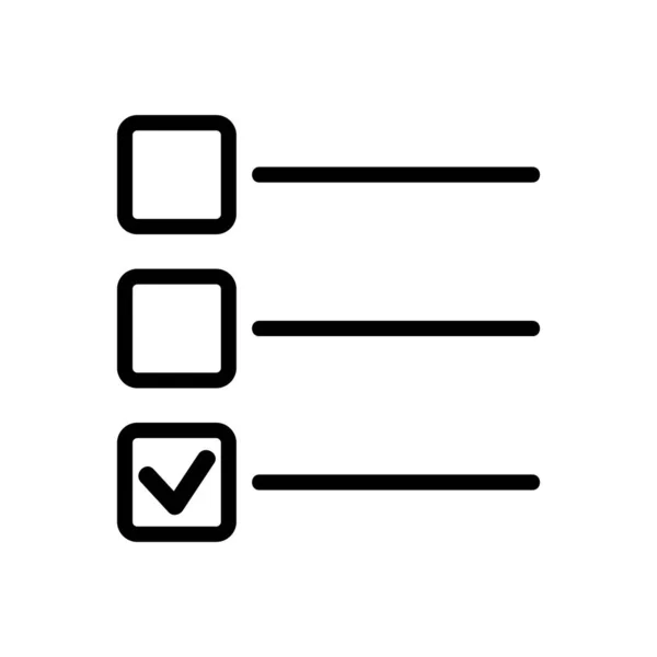 Icône de vote électoral vecteur. Illustration de symbole de contour isolé — Image vectorielle