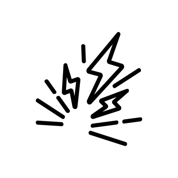 Acı ikonu vektörü. İzole edilmiş kontür sembolü gösterimi — Stok Vektör