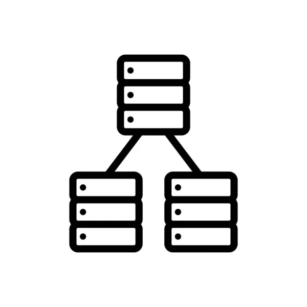 De database is een icoon vector. Geïsoleerde contoursymbool illustratie — Stockvector