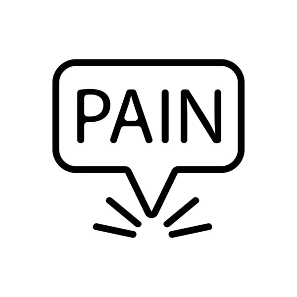 Pain icon vector. Isolated contour symbol illustration — Stock Vector