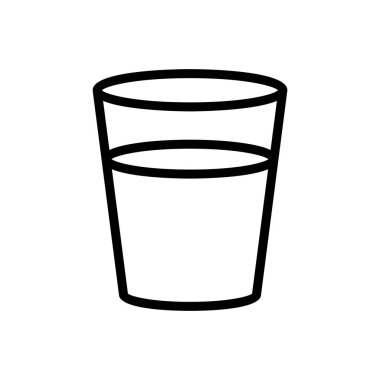 Süt ikonu vektörü. İzole edilmiş kontür sembolü gösterimi