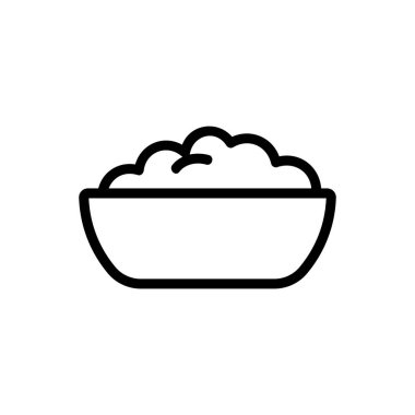 cottage cheese icon vector. Isolated contour symbol illustration