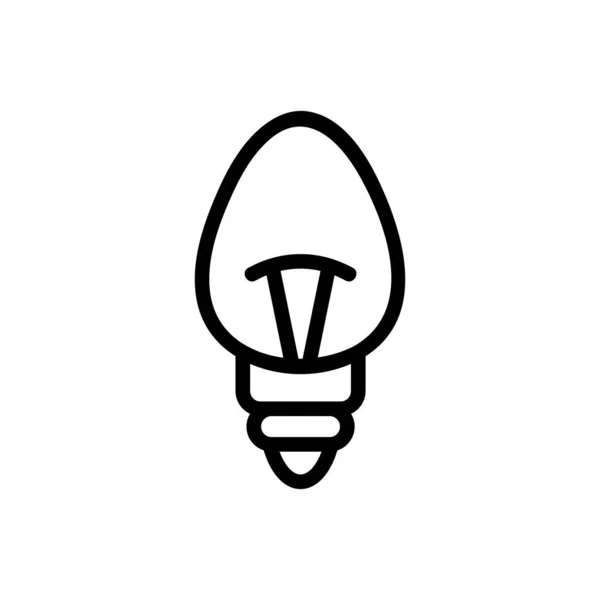 Light bulb icon vector. Isolated contour symbol illustration — Stock Vector