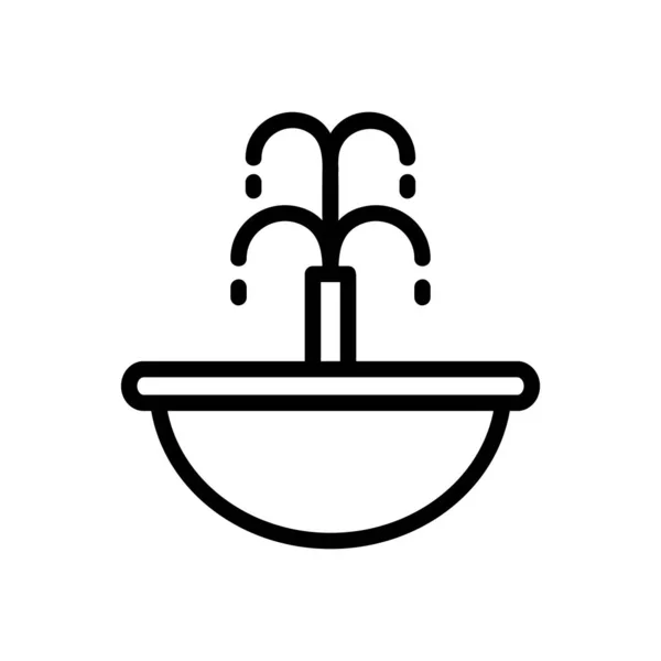Brunnen-Trink-Vektor-Symbol. Isolierte Kontursymboldarstellung — Stockvektor