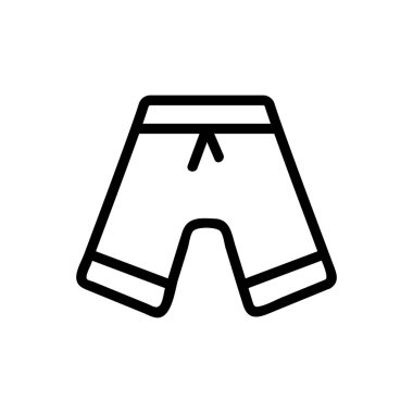 Deniz sahili ikonu vektörü. İzole edilmiş kontür sembolü gösterimi