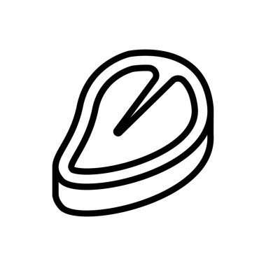 beef icon vector. Isolated contour symbol illustration