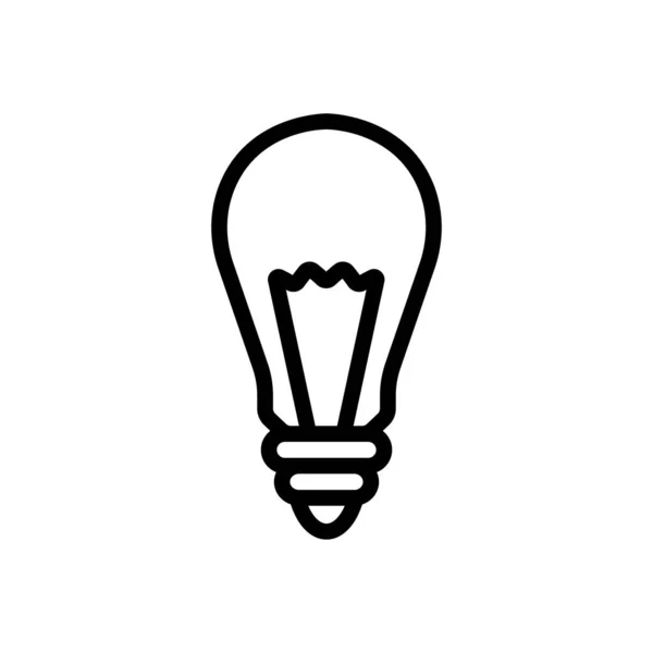 Vektor ikony žárovky. Izolovaný obrysový symbol ilustrace — Stockový vektor