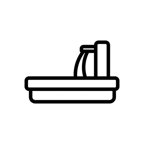 Picie ikony wektora fontanny. Ilustracja izolowanego symbolu konturu — Wektor stockowy