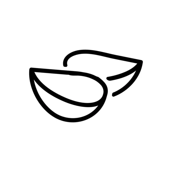 Вектор значка часнику. Ізольована контурна символьна ілюстрація — стоковий вектор