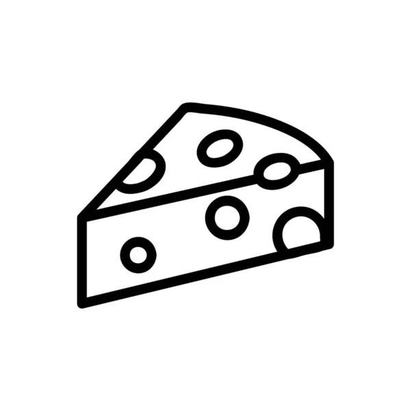 Icône du fromage vecteur. Illustration de symbole de contour isolé — Image vectorielle