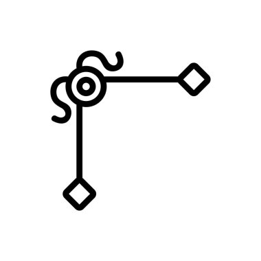 border corner frame is the vector icon. Isolated contour symbol illustration