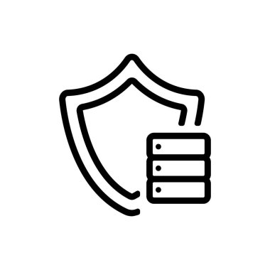 Veritabanı bir simge vektörü. İzole edilmiş kontür sembolü gösterimi