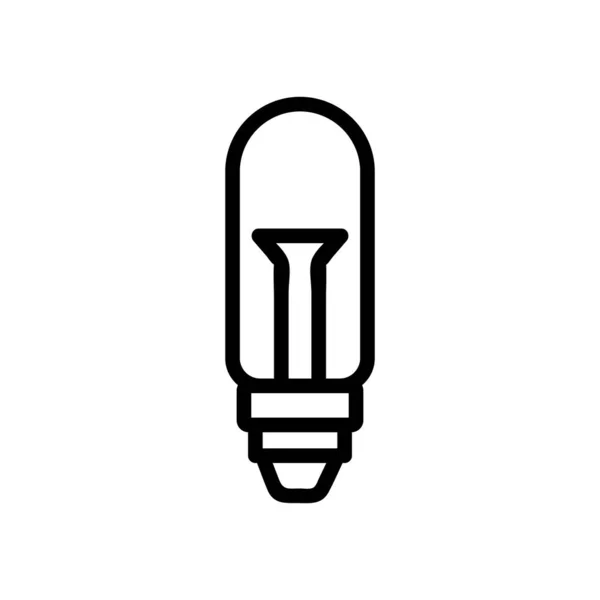 Вектор значка лампочки. Изолированная контурная иллюстрация — стоковый вектор