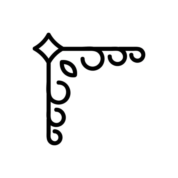 Bordure coin cadre est l'icône vectorielle. Illustration de symbole de contour isolé — Image vectorielle