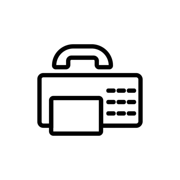 Vetor de ícone de fax. Isolado contorno símbolo ilustração — Vetor de Stock