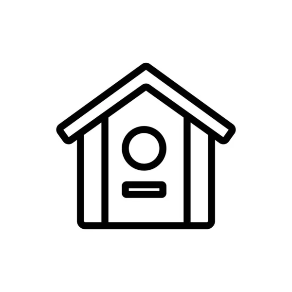 Πουλί σπίτι εικονίδιο διάνυσμα. Μεμονωμένη απεικόνιση συμβόλων περιγράμματος — Διανυσματικό Αρχείο