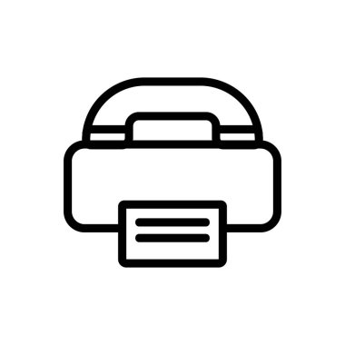 faks simgesi vektörü. İzole edilmiş kontür sembolü gösterimi