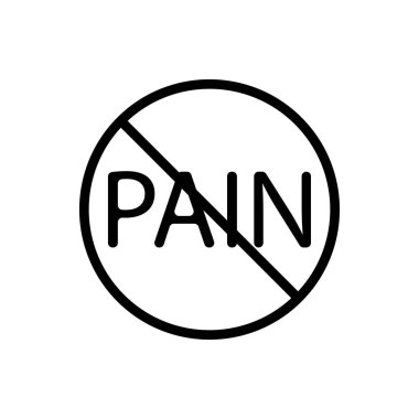 Acı ikonu vektörü. İzole edilmiş kontür sembolü gösterimi