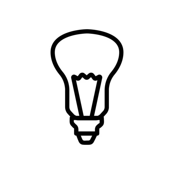 Vektor ikony žárovky. Izolovaný obrysový symbol ilustrace — Stockový vektor