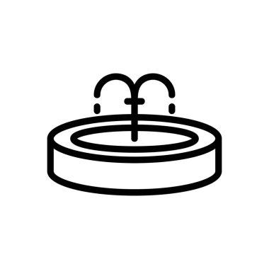 Çeşme içme vektörü ikonu. İzole edilmiş kontür sembolü gösterimi