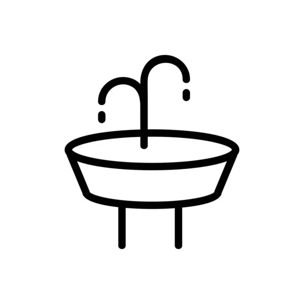 Fontaine boire vecteur icône. Illustration de symbole de contour isolé — Image vectorielle