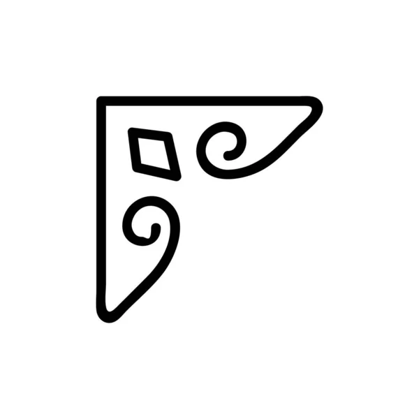 Bordure coin cadre est l'icône vectorielle. Illustration de symbole de contour isolé — Image vectorielle