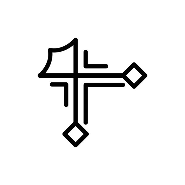 Border corner frame is the vector icon. Isolated contour symbol illustration — ストックベクタ