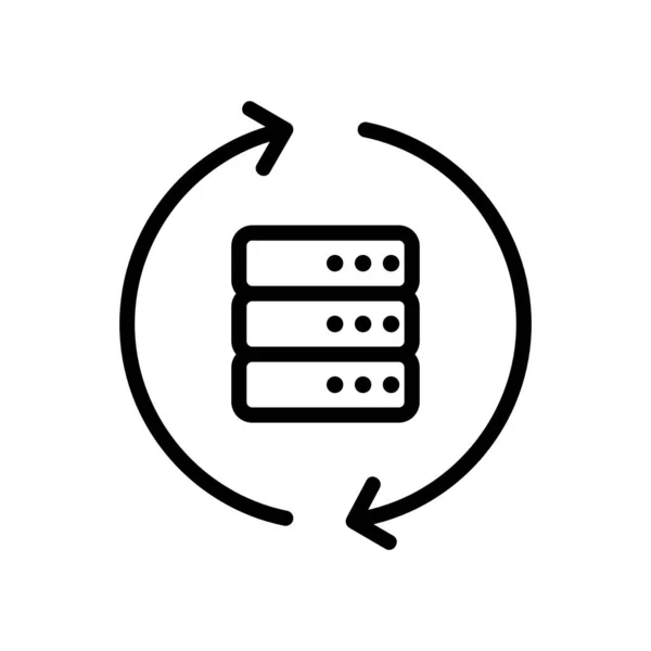 La base de datos es un vector de iconos. Ilustración del símbolo de contorno aislado — Vector de stock