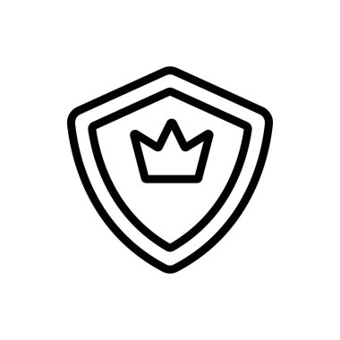 Sancak simgesi vektörü. İzole edilmiş kontür sembolü gösterimi