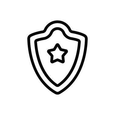 blazon Simgesi vektörü. İzole edilmiş kontür sembolü gösterimi