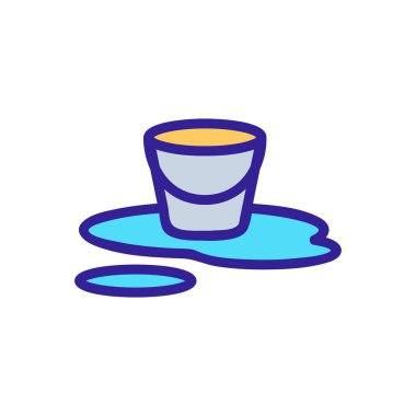 Kaygan zemin ikon vektörü. İzole edilmiş kontür sembolü gösterimi